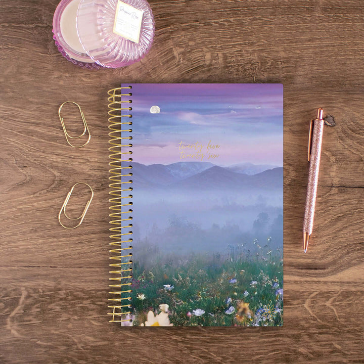 2025-26 Soft Cover Planner, 5.5" x 8.25", Mystical Mountains