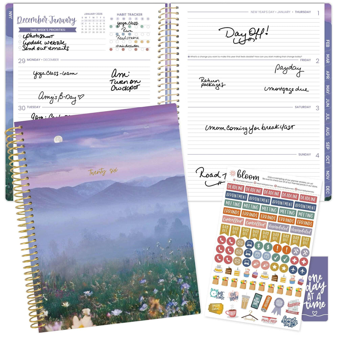 2026 Soft Cover Planner, 8.5" x 11", Mystic Mountains