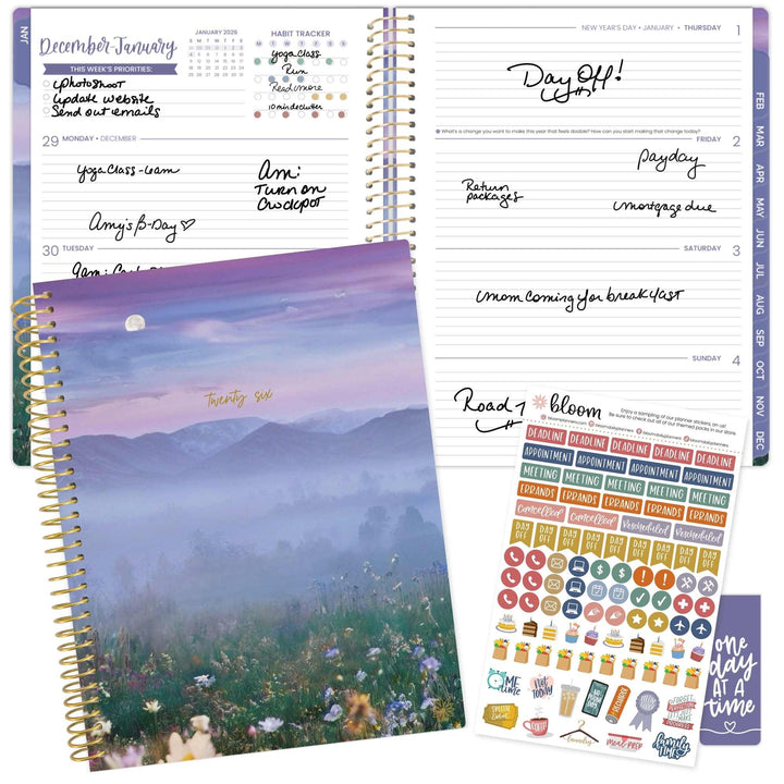 2026 Soft Cover Planner, 8.5" x 11", Mystic Mountains