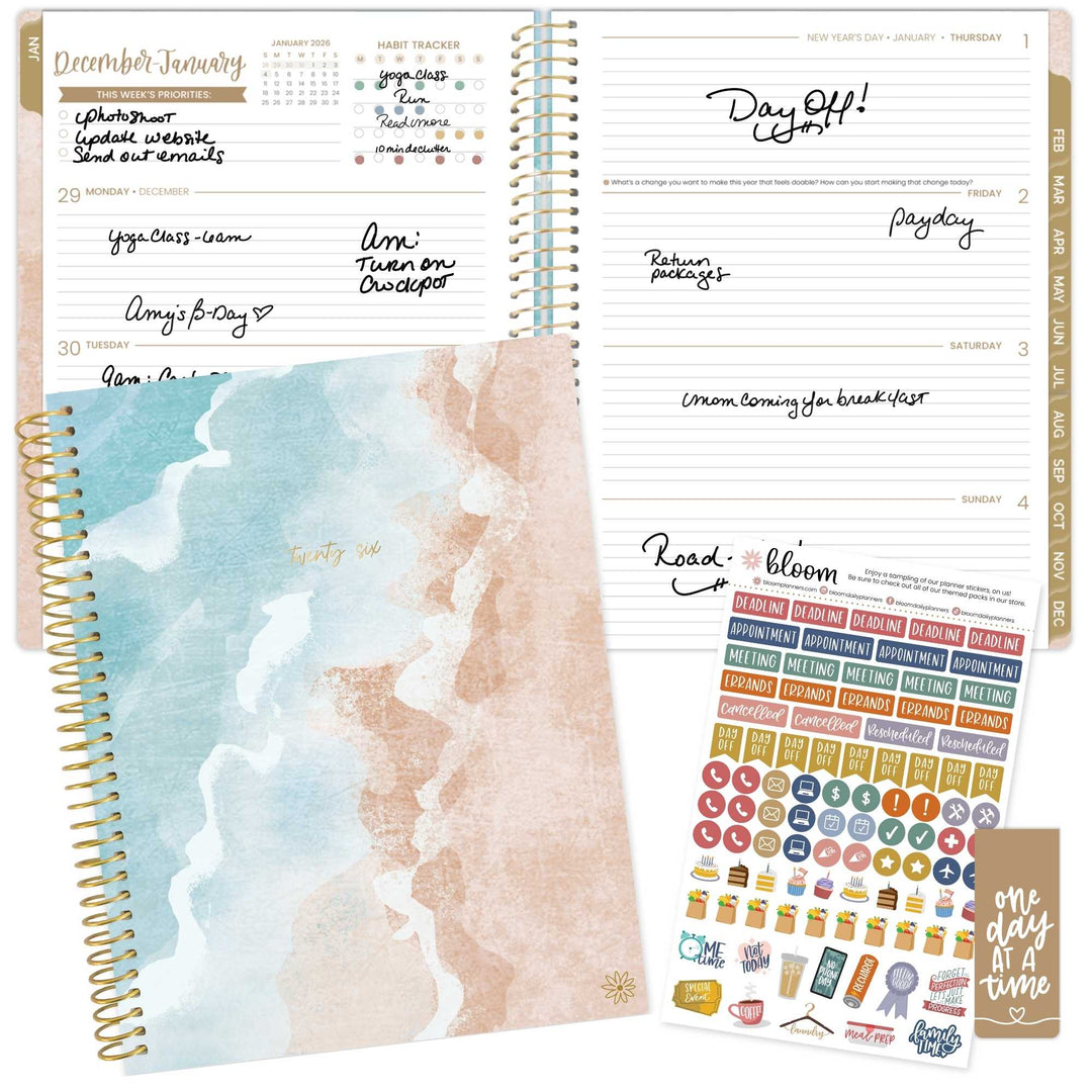 2026 Soft Cover Planner, 8.5" x 11", Ocean Oasis