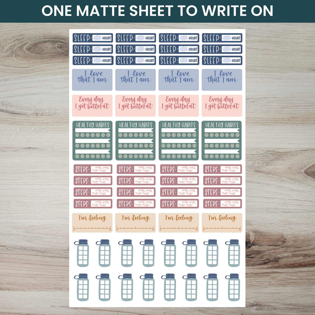 Planner Stickers, Rest is Self-Care Pack