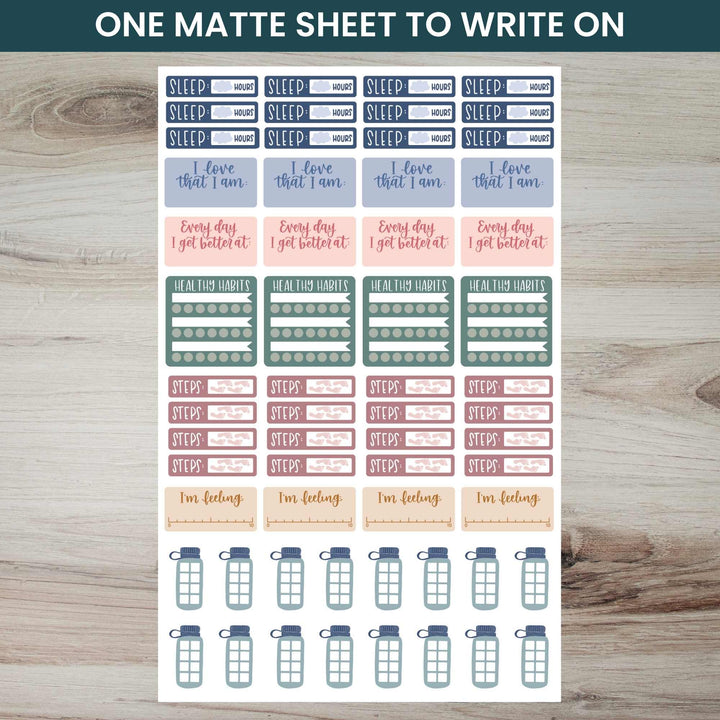 Planner Stickers, Rest is Self-Care Pack