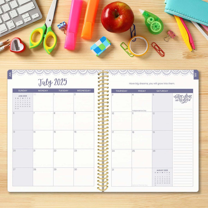 2025-26 Soft Cover Daisy Student Planner, 7" x 9", So Many Reasons to be Happy