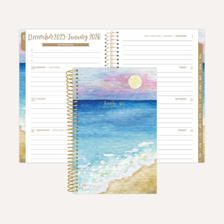 2026 Soft Cover Planner, 4" x 6", Coastal Calm