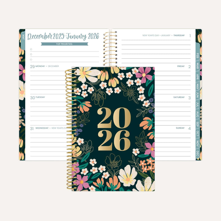 2026 Soft Cover Planner, 4" x 6", Blooming Wildly