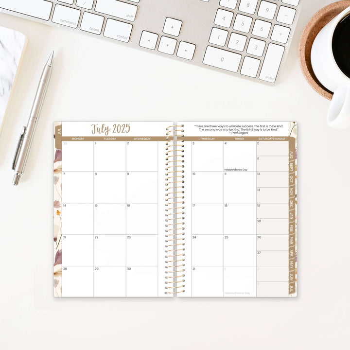 2025-26 Soft Cover Planner, 4" x 6", Butterfly Garden