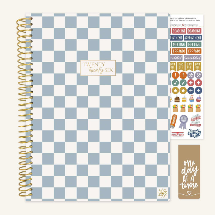 2026 Soft Cover Planner, 8.5" x 11", Checkered