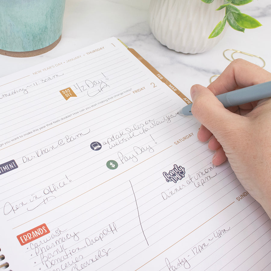 2026 Hard Cover Planner, 8.5" x 11", Coastal Calm