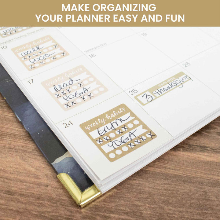 Planner Stickers, Color Coding Pack, Aesthetic Boho