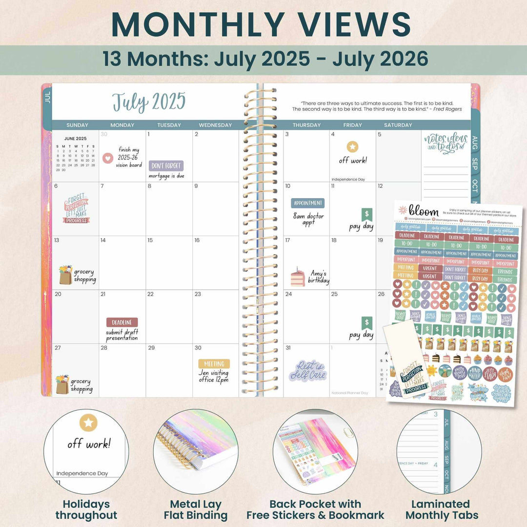 2025-26 Soft Cover Planner, 5.5" x 8.25", Creating A Life I Love