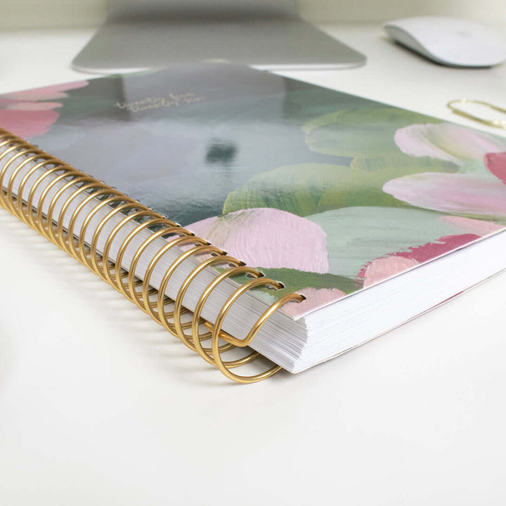 2025-26 Soft Cover Planner, 5.5" x 8.25", Emerald Paint Strokes