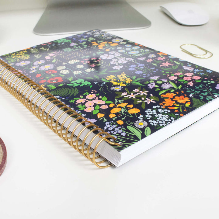 2025-26 Soft Cover Planner, 5.5" x 8.25", Garden Party, Navy