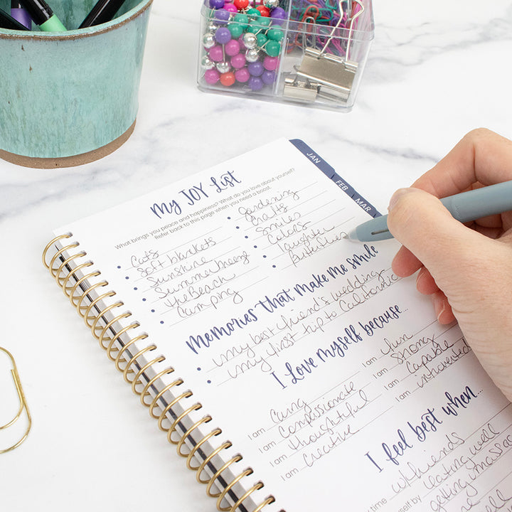 2026 Soft Cover Planner, 5.5" x 8.25", Garden Party, Navy
