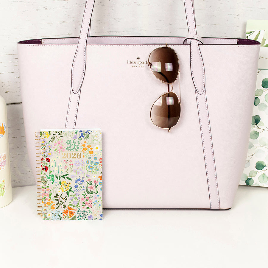 2026 Soft Cover Planner, 4" x 6", Garden Party, Beige