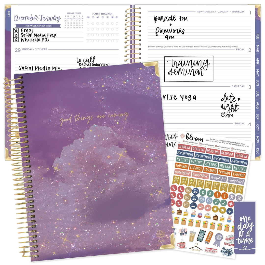 2026 Hard Cover Planner, 8.5" x 11", Good Things are Coming