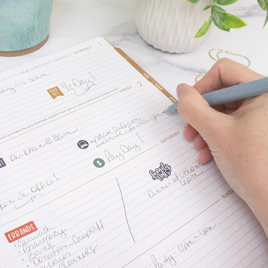 2026 Hard Cover Planner, 8.5" x 11", Linen, Green