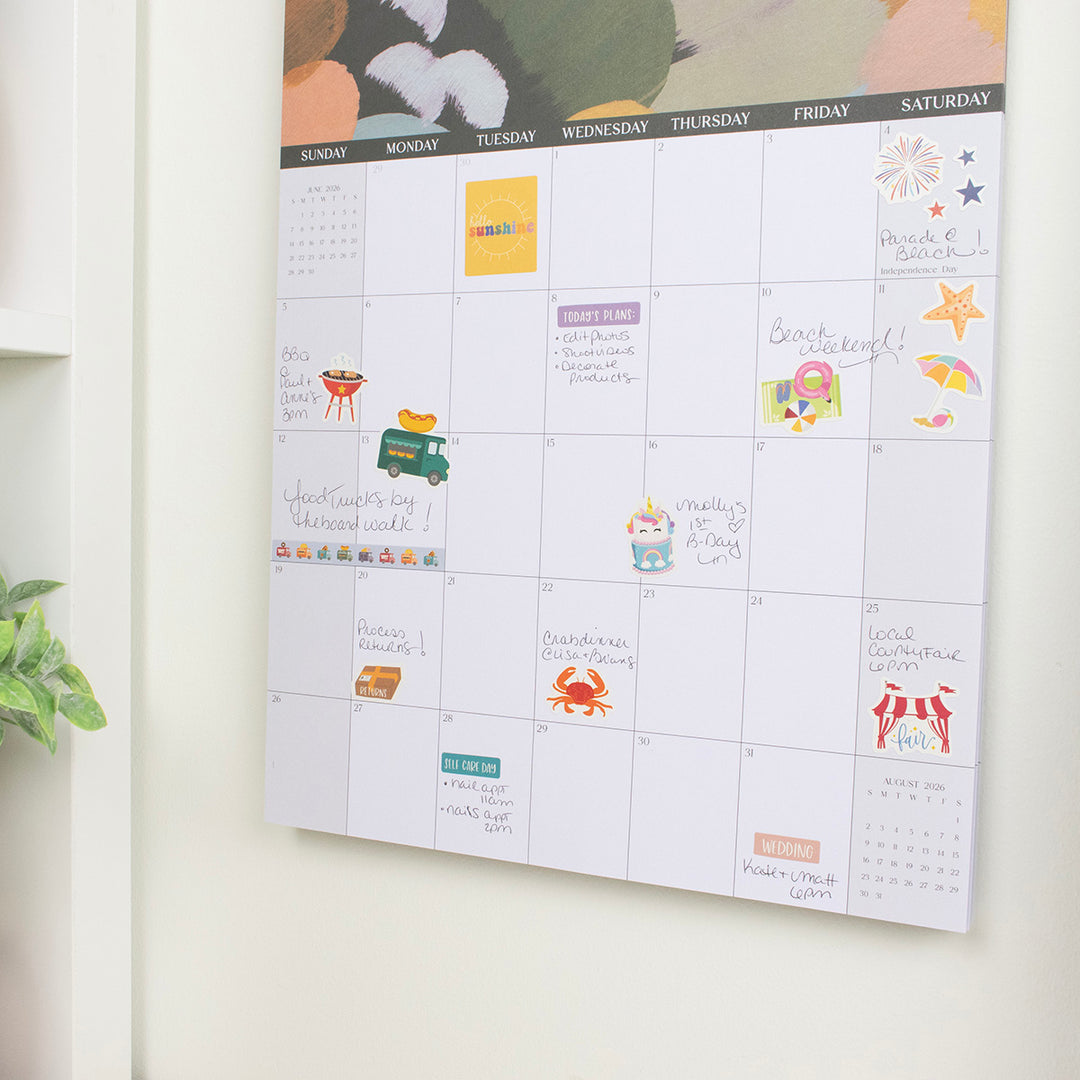 2026 Hanging Calendar, 11" x 17", Paint Strokes