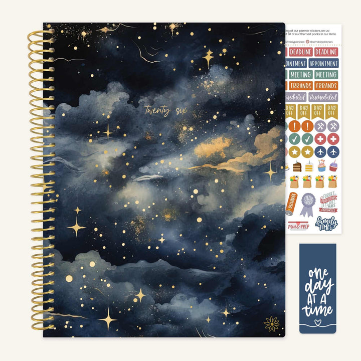 2026 Soft Cover Planner, 8.5" x 11", Midnight Sky