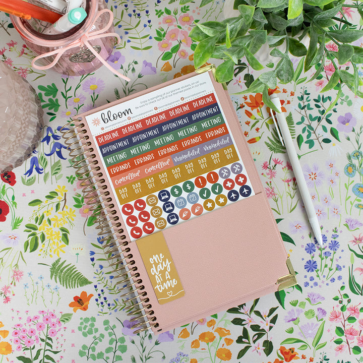 2026 Hard Cover Planner, 5.5" x 8.25", Linen, Pink