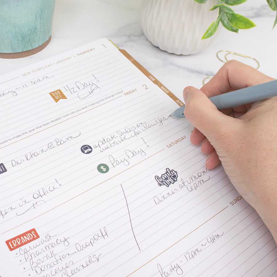 2026 Hard Cover Planner, 8.5" x 11", Linen, Purple