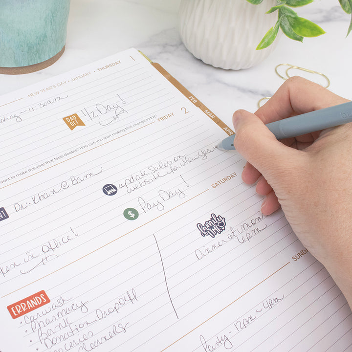 2026 Hard Cover Planner, 8.5" x 11", Linen, Purple