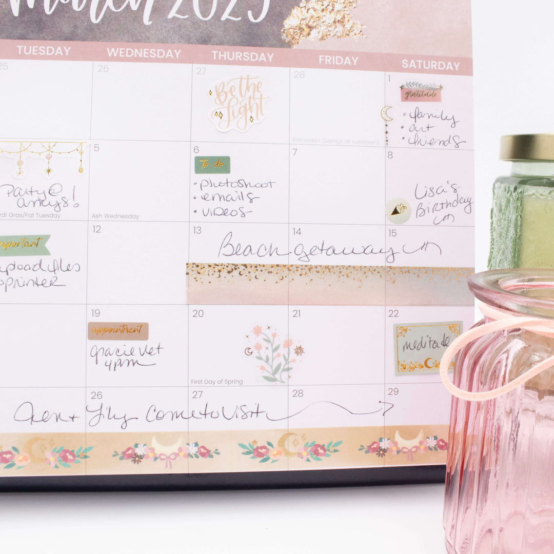 Planner Stickers, Simply Gilded x bloom Boho Celestial Sticker Pack