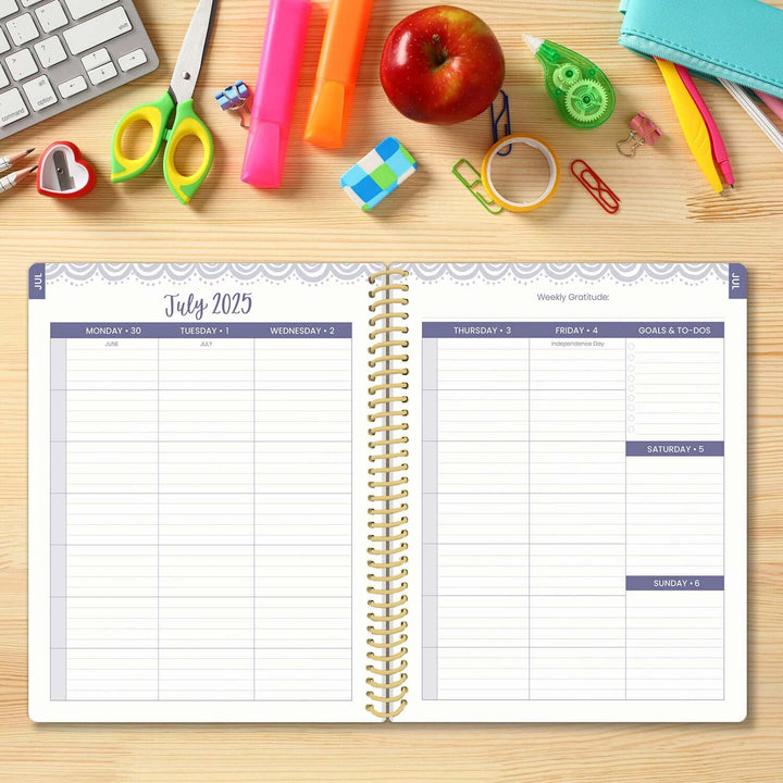 2025-26 Soft Cover Daisy Student Planner, 7" x 9", So Many Reasons to be Happy