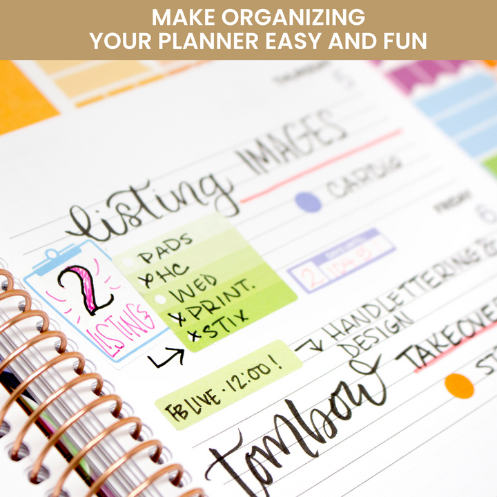 Planner Stickers, Color Coding Pack, Bright