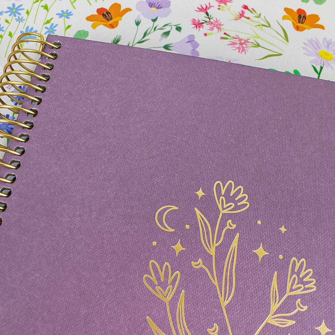 6-Month Undated Daily To-Do Planner, 7” x 9”, Purple Linen