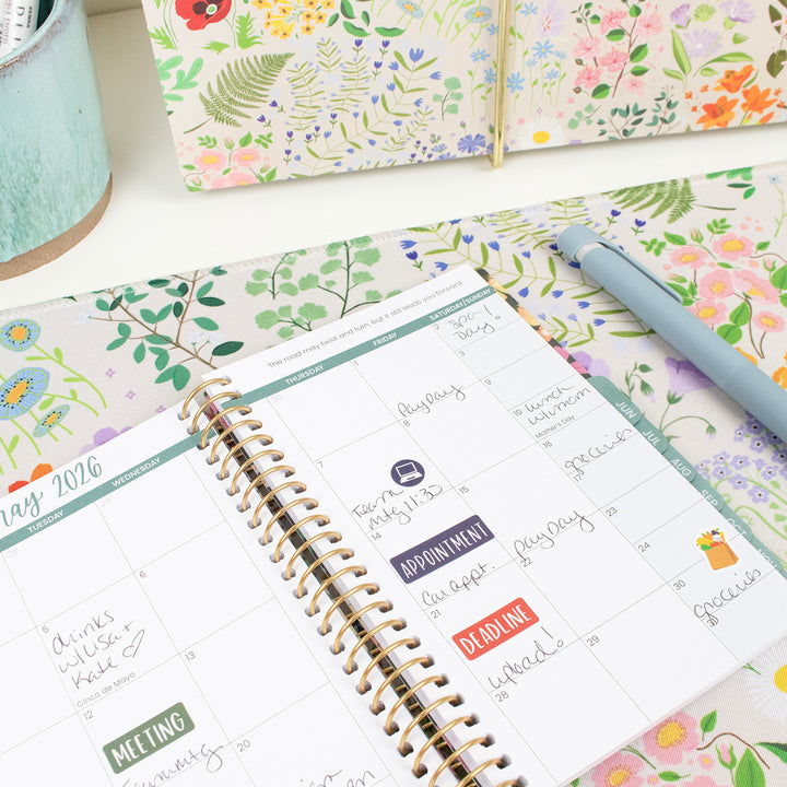2026 Soft Cover Planner, 4" x 6", Blooming Wildly
