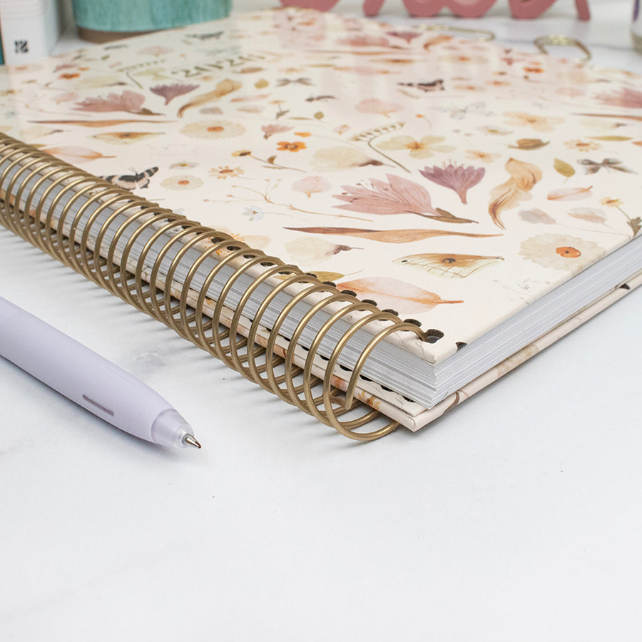 2026 Hard Cover Planner, 8.5" x 11", Butterfly Garden