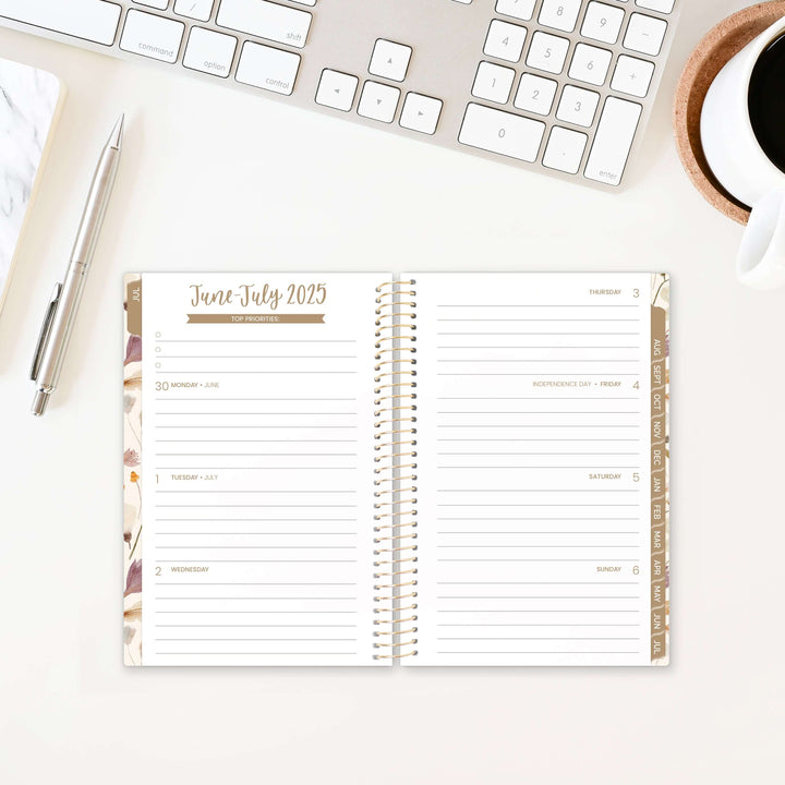 2025-26 Soft Cover Planner, 4" x 6", Butterfly Garden