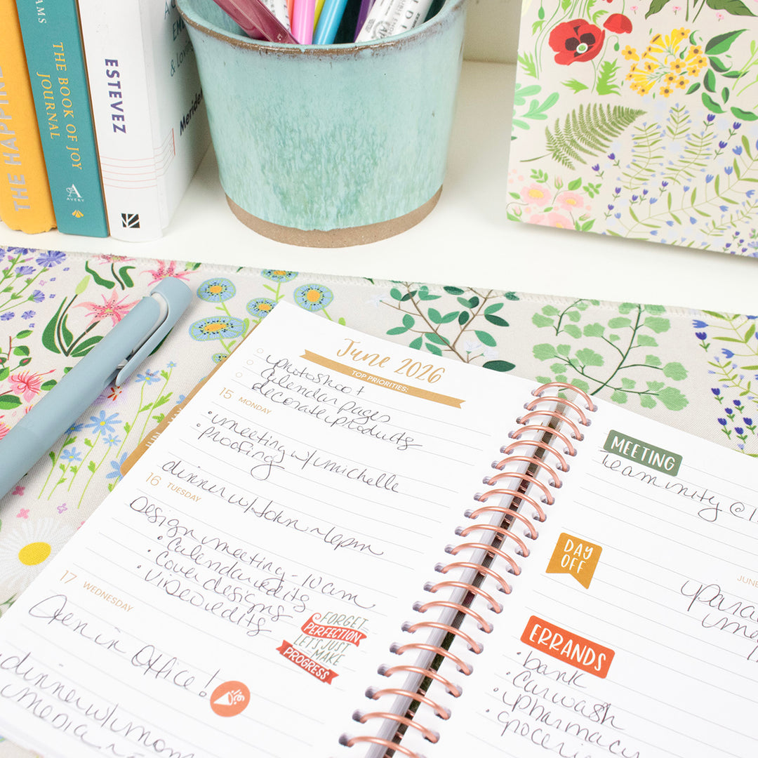 2026 Soft Cover Planner, 4" x 6", Checkered