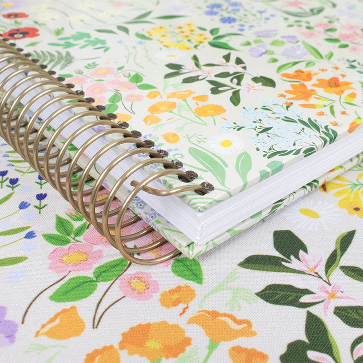 2026 Hard Cover Planner, 5.5" x 8.25", Garden Party, Beige