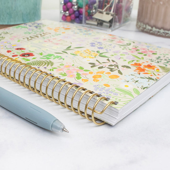 2026 Soft Cover Planner, 5.5" x 8.25", Garden Party, Beige