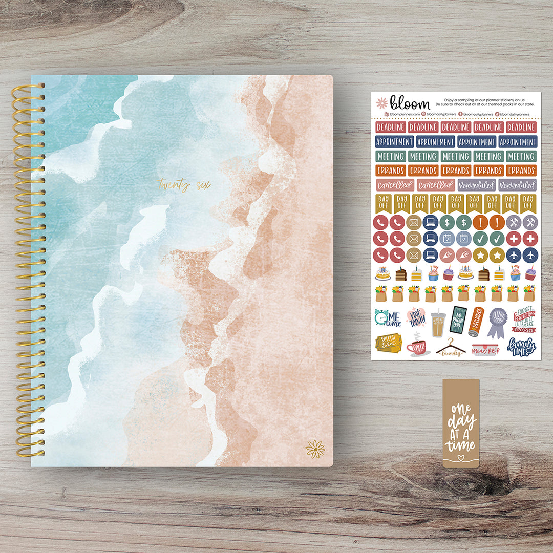 2026 Soft Cover Planner, 8.5" x 11", Ocean Oasis