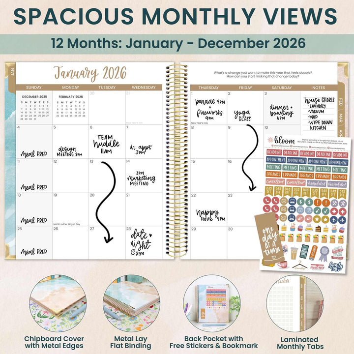 2026 Vision Planner, 7.5" x 9", Ocean Oasis