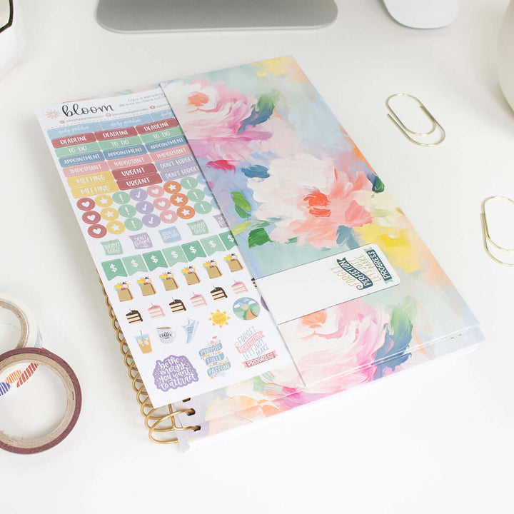 2025-26 Soft Cover Planner, 5.5" x 8.25", Painted Peonies