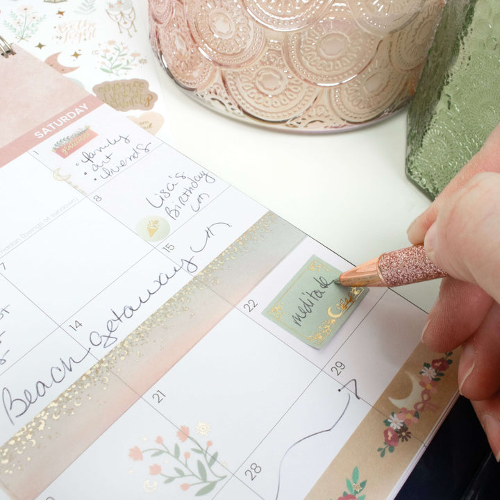 Planner Stickers, Simply Gilded x bloom Boho Celestial Sticker Pack
