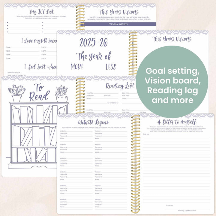 2025-26 Soft Cover Daisy Student Planner, 7" x 9", So Many Reasons to be Happy
