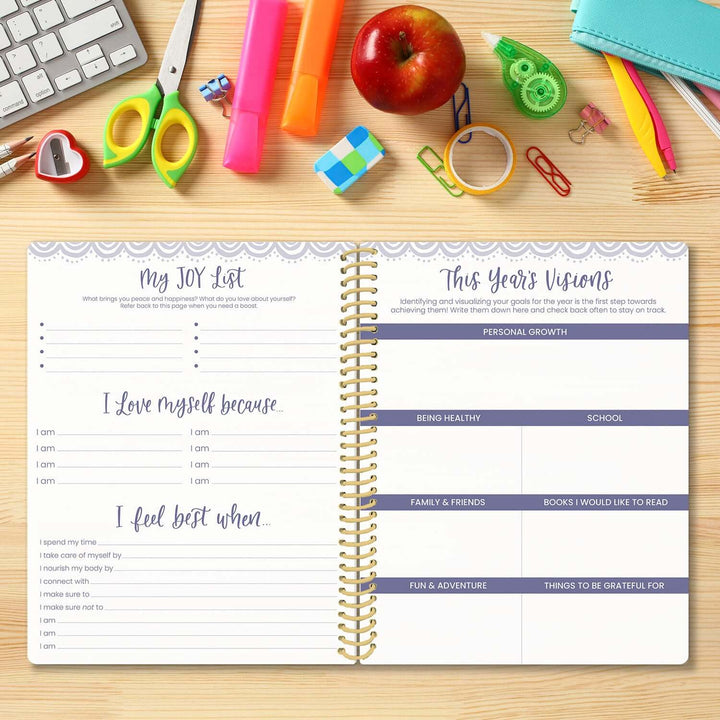 2025-26 Soft Cover Daisy Student Planner, 7" x 9", So Many Reasons to be Happy