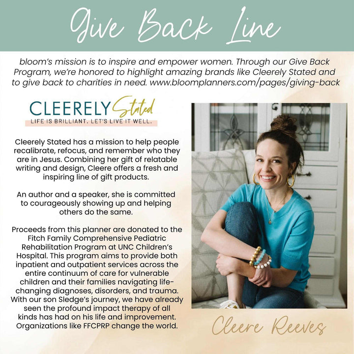 2026 bloom x Cleerely Stated Planner, 7.5" x 9", Year of Miracles