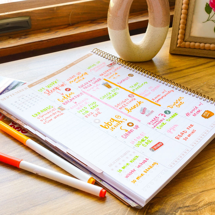 2026 Timed Vertical Weekly Planner, 8.5" x 11", Interchangeable Cover
