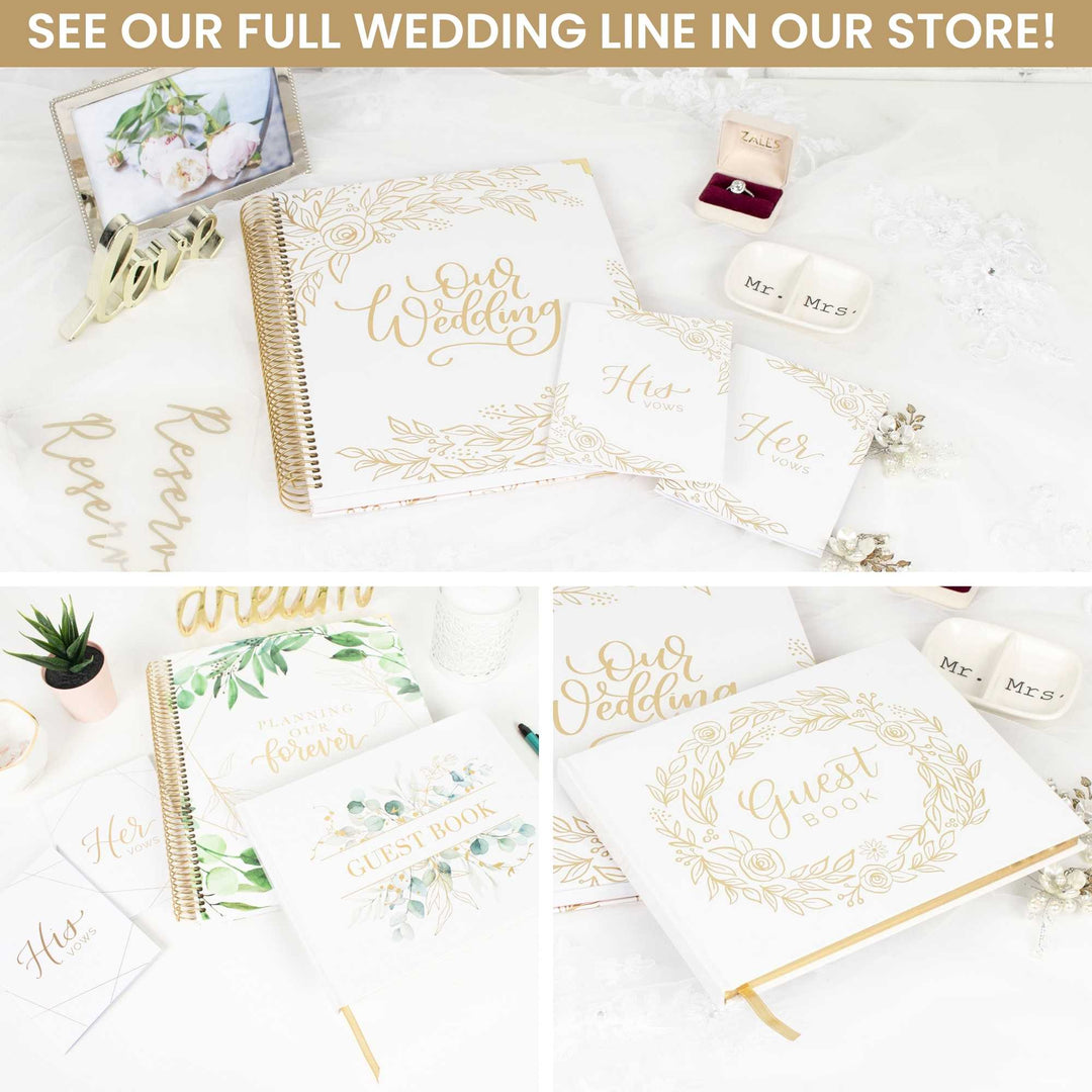 Guest Book, Gold Linen