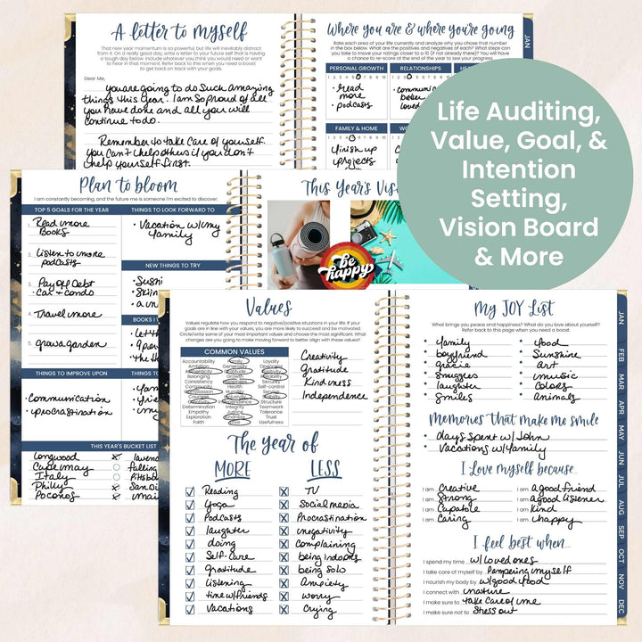 2026 Hard Cover Planner, 5.5" x 8.25", Midnight Sky