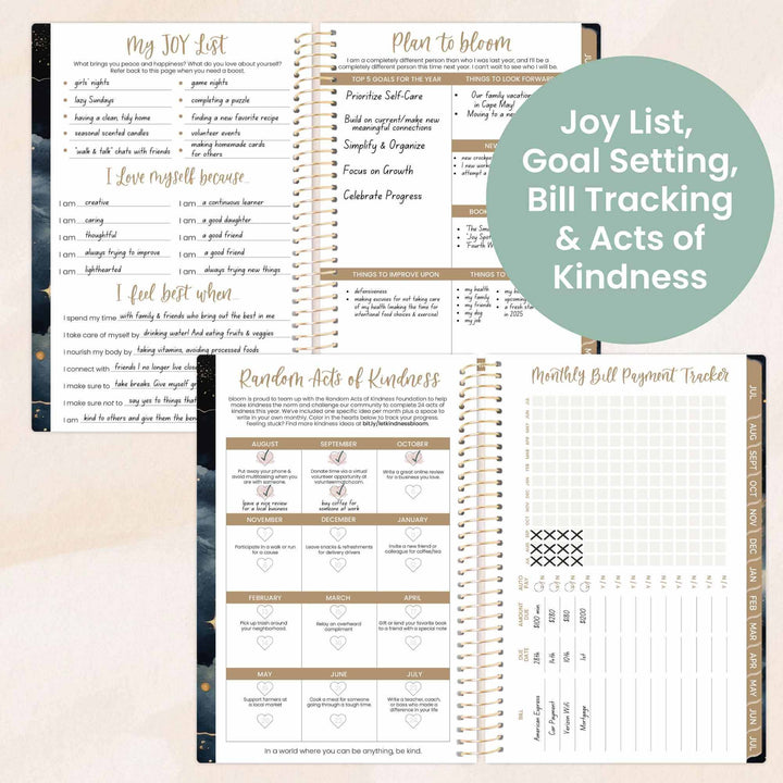 2025-26 Soft Cover Planner, 4" x 6", Midnight Sky