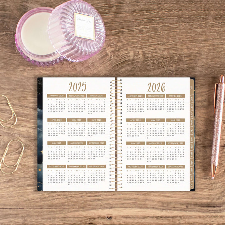 2025-26 Soft Cover Planner, 4" x 6", Midnight Sky
