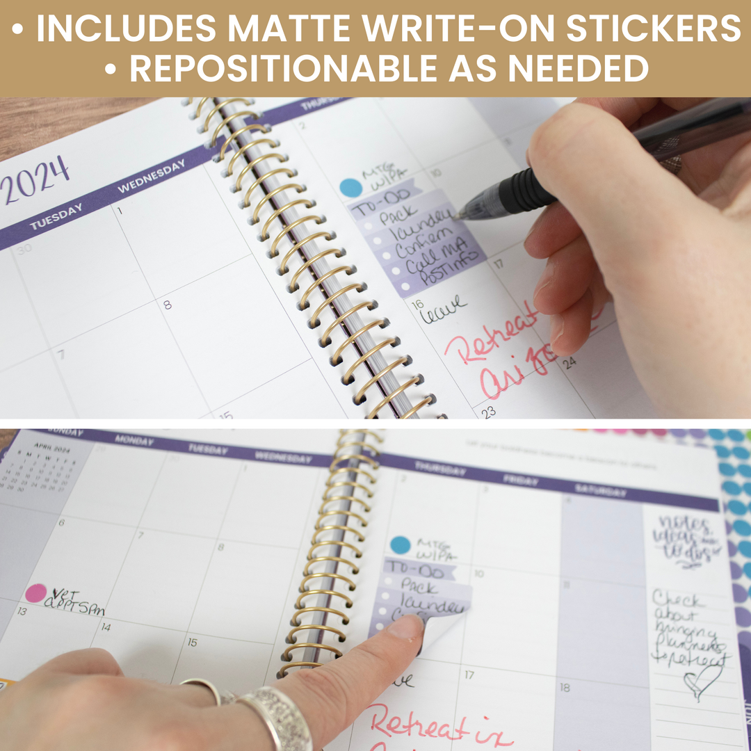 Planner Stickers, Color Coding Pack, Bright