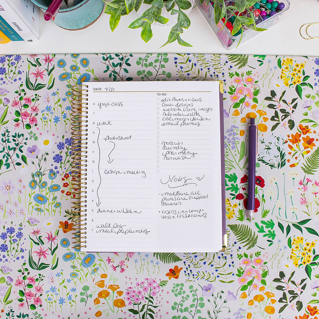 6-Month Undated Daily To-Do Planner, 7” x 9”, Purple Linen