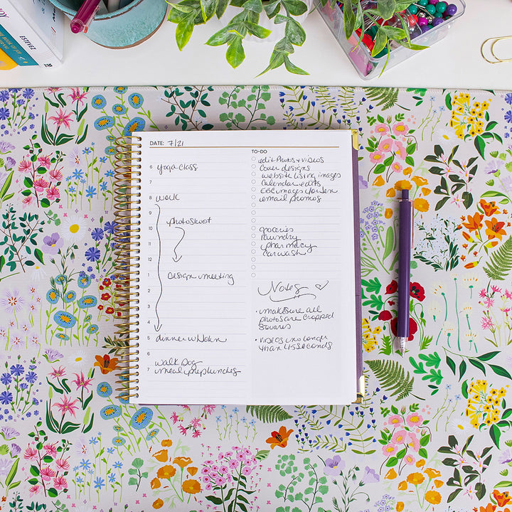 6-Month Undated Daily To-Do Planner, 7” x 9”, Purple Linen